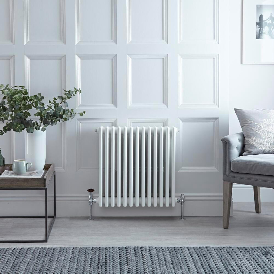 Hudson Reed Gliederheizkörper 4-Säulen Horizontal in Weiß, B: 60,5 cm, H: 60 cm, T: 60 cm - Bild 1