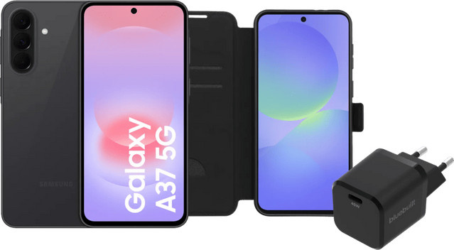 Samsung Galaxy A37 5G Smartphone 128GB Schwarz mit Basis-Zubehörset - Bild 1
