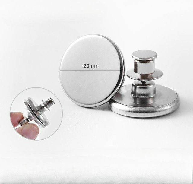 xianyi01 Magnetische Duschvorhang-Clips zur Spaltfixierung und Vermeidung von Lichtlecks, 1 Paar, Farbe: Weiß/Silber, Material: Metall, Breite: 20 mm - Bild 1