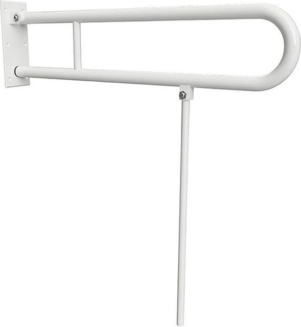 Brillantbad BELP Stützklappgriff in U-Form mit Standfuß aus Eisen in Weiß, H x B x T: 86,6 x 80 x 10 cm, 120 kg Traglast für Bad und WC - Bild 1