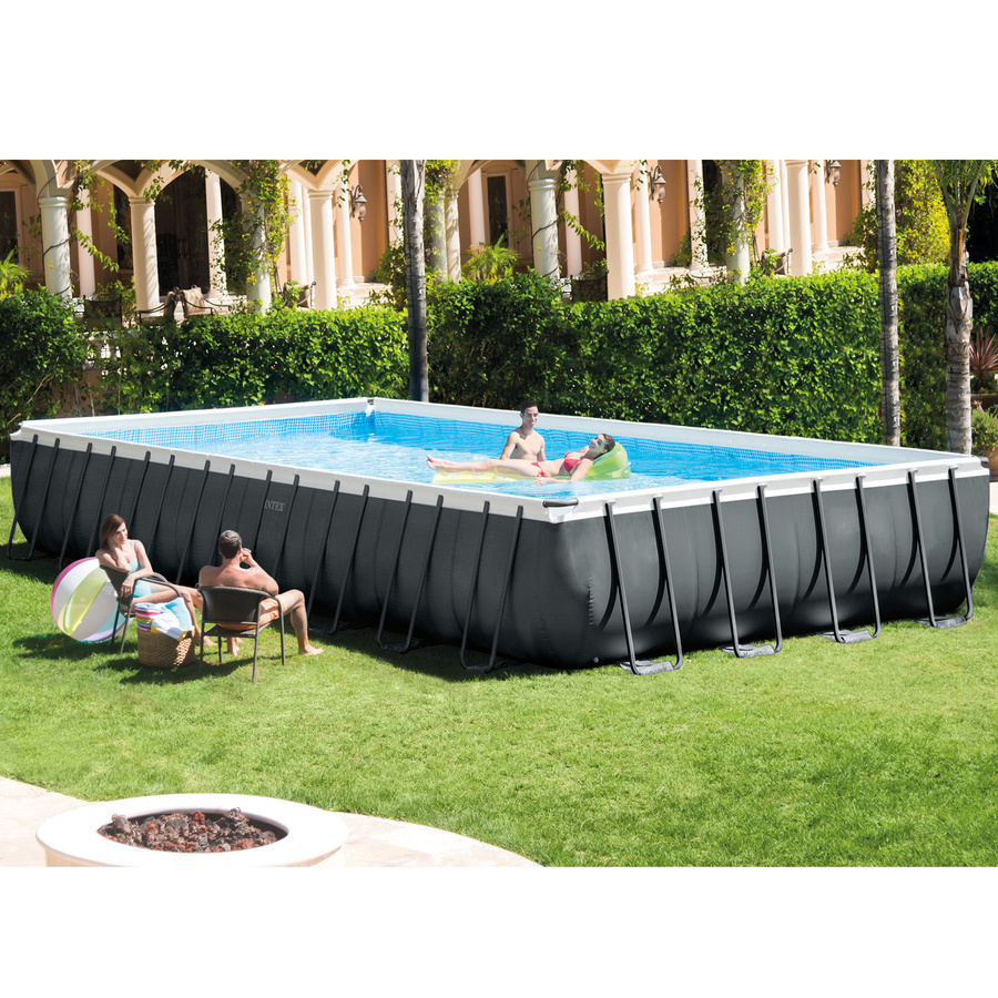 Intex Frame Swimming Pool Set Ultra Quadra XTR in Anthrazit mit Sandfilteranlage und Salzwassersystem, B/T/H: 975 x 488 x 132 cm - Bild 2