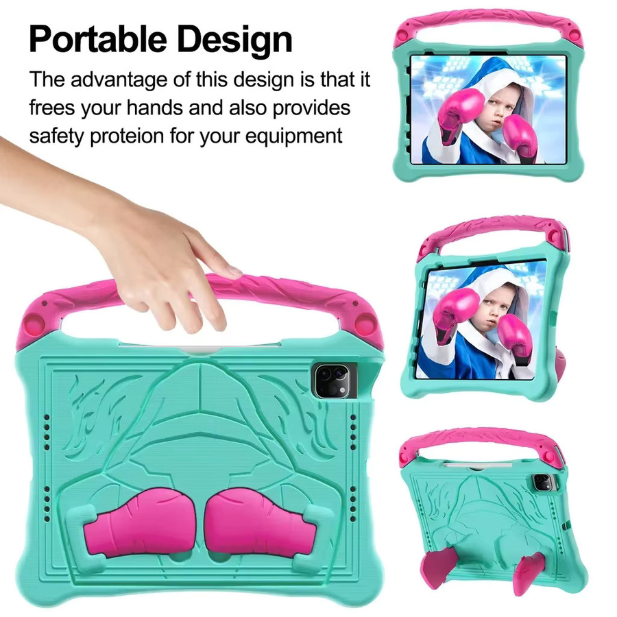 Stoßfeste Kinder-EVA-Tablet-Hülle mit Ständer für Apple iPad Air, Pro und Mini in Pink - Bild 2