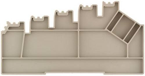 Weidmüller Abschlussplatte 1698180000 aus Stahl, beige, 10 Stück - Bild 1