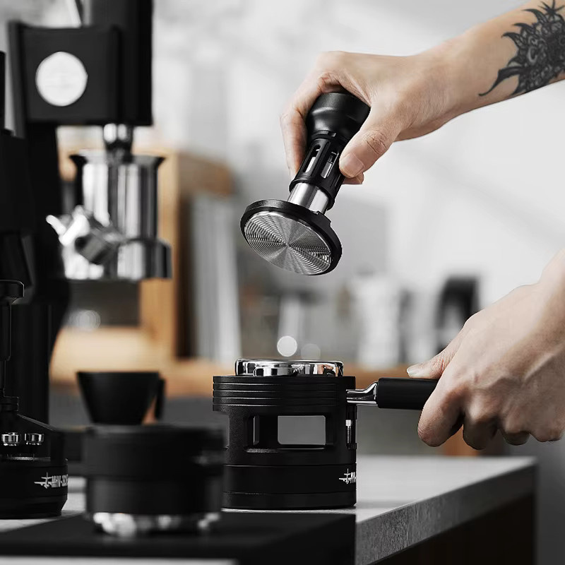 MHW-3BOMBER Kaffee-Tamper mit 4-Feder-System für konstanten Druck, Edelstahl, Schwarz - Bild 3