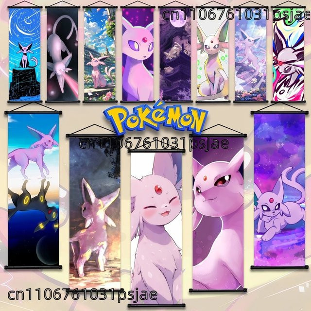 TAKARA TOMY Espeon Pokémon Scroll-Dekoration für das Kinderzimmer - Bild 1