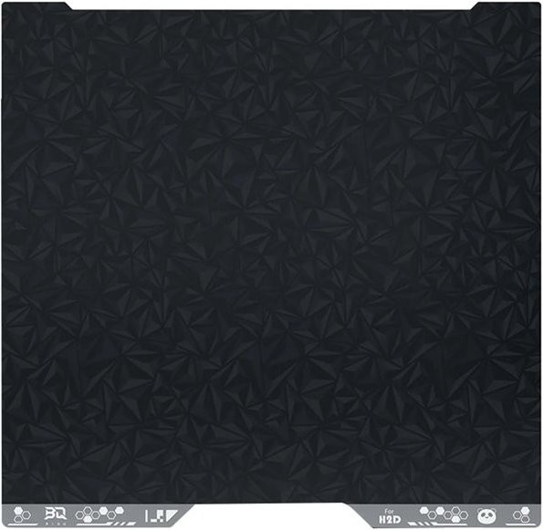 BIQU Panda Buildplate Designer Series Doppelseitige Federstahlplatte PEO+PET für Bambu Lab H2D/H2S 3D-Drucker in Schwarz - Bild 1