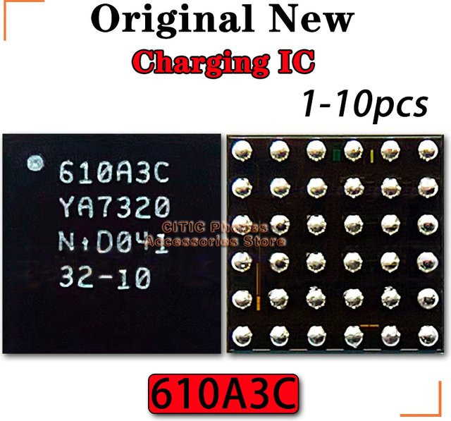 Original Apple 610A3C SN2610A0 USB Lade IC für iPad 8 2020 10,2 Zoll, iPad 10 2022 und iPad Pro 3. Generation 11 und 12,9 Zoll (A1980, A1876, A2013) - Bild 1