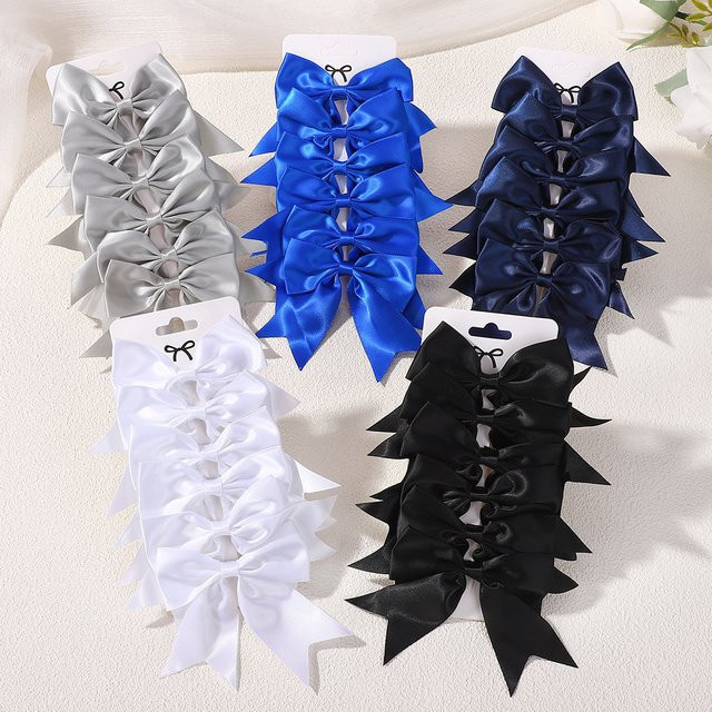BABY BOWS Haar Clips, 6er-Set, Große Bögen, Kinder, Mädchen - Bild 1