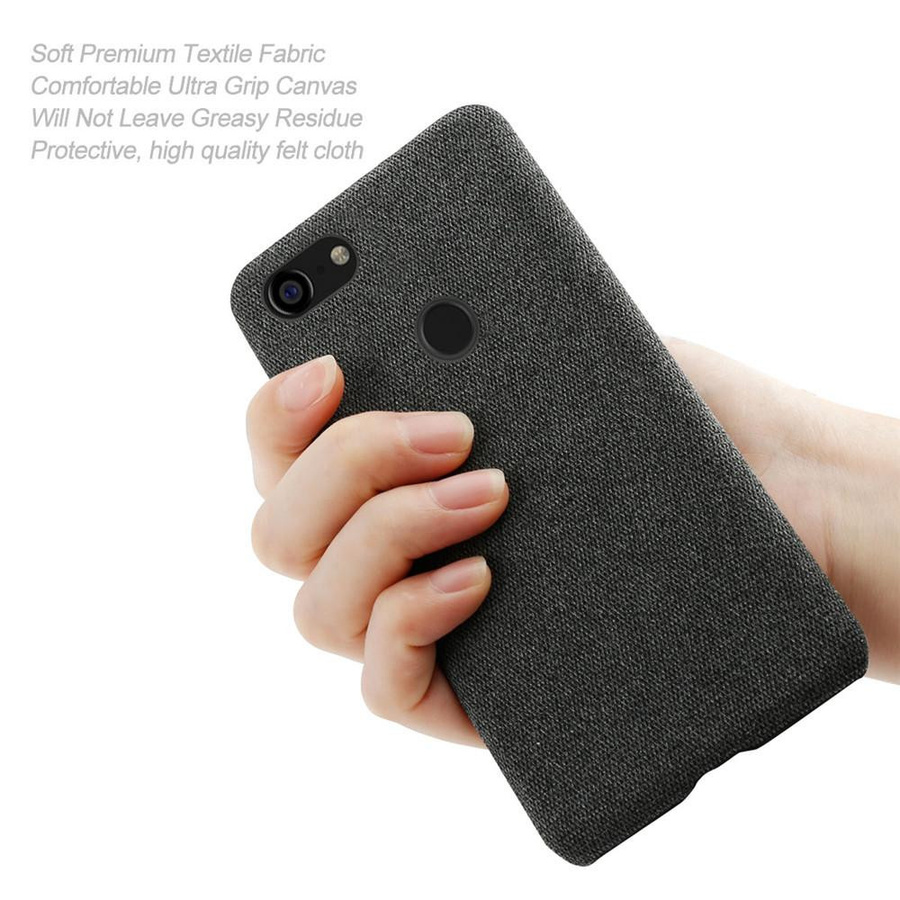 Schlanke und rutschfeste Stoffhülle für Google Pixel 3 und 3 XL in Grau - Bild 3