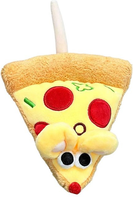 Taschenanhänger Pizza Maus Plüsch, beige, Unisex - Bild 1