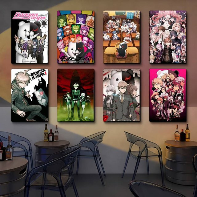 Danganronpa Anime Vintage Poster aus Papier, Mehrfarbig, B/H: 15 x 15 cm - Bild 1