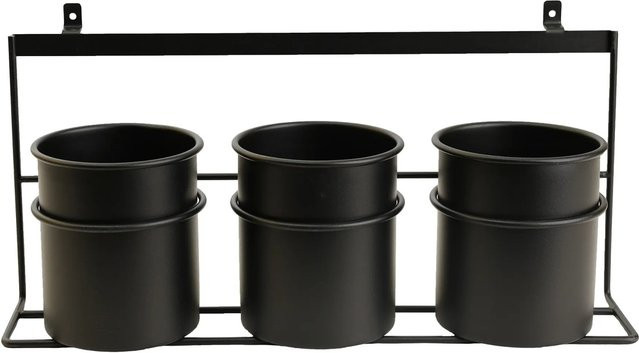 Denpanels 3er Set Becher für Akustikpaneele inklusive Halterung und Schrauben Schwarz aus Metall - Bild 1