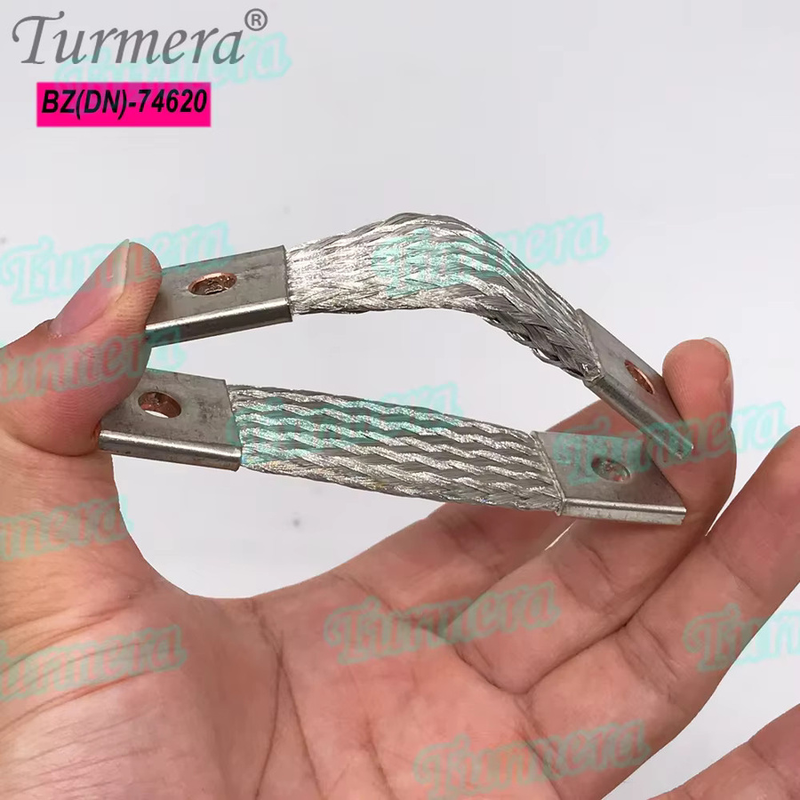Turmera Sammelschiene für LiFePO4-Batterien aus Kupfer mit flexiblem Anschluss, 400 A, B/T/H: 74 x 57 x 53 mm, passend für 12 V Batterien mit 280 Ah, 310 Ah oder 320 Ah, Lochabstand 2 mm - Bild 2