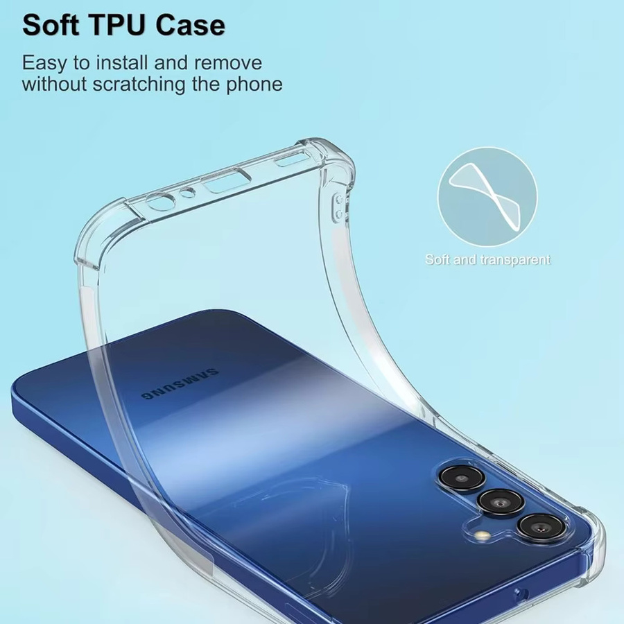 Stoßfeste transparente Silikonhülle aus weichem TPU für Samsung Galaxy S24 Ultra, S23, S22 Plus, S21 Ultra, S20 FE, A05, A15, A25, A35, A55 - Bild 5