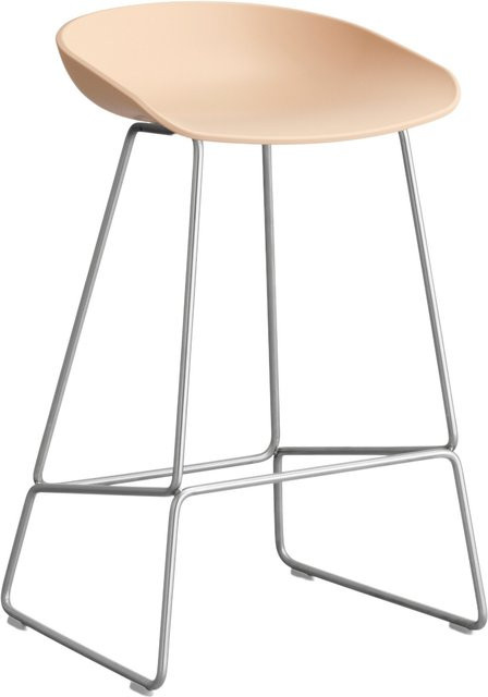 HAY About A Stool AAS 38 Hocker in Orange mit Stahlgestell und Polypropylen-Sitzschale - Bild 1