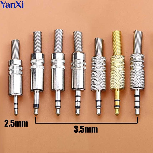 ChengHaoRan Kopfhörer-Stecker und Buchsenadapter Set mit 2,5mm und 3,5mm Lötanschluss für Mono und Stereo (2/3/4-polig) - Bild 1