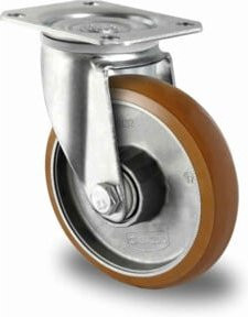 CASCOO Lenkrolle Serie AAB5 mit Doppelkugellager, Durchmesser: 125 mm, aus verzinktem Stahl und Aluminium - Bild 1