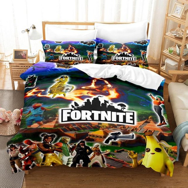 Gu Tao Fortnite Bettwäsche Set mit 3D-Druck, Mehrfarbig, B/H: 245 x 210 cm - Bild 1
