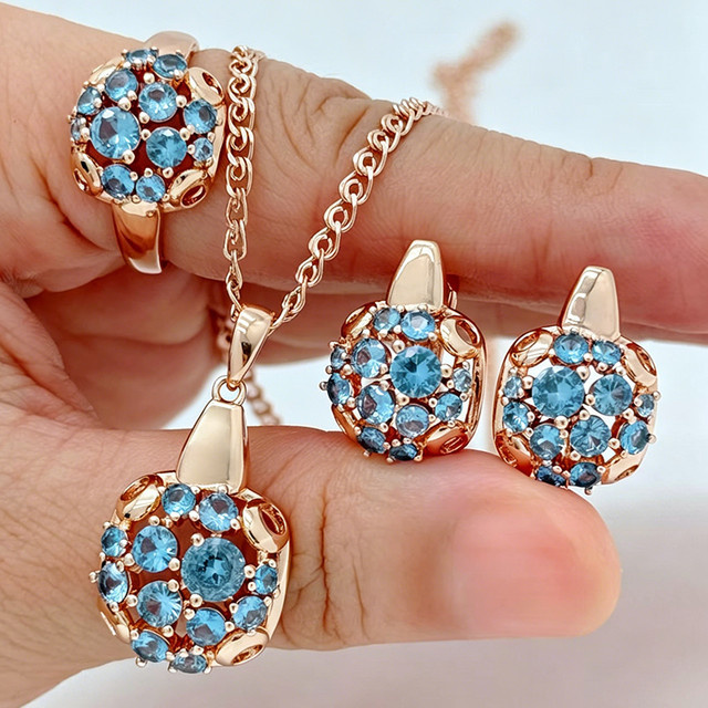 Kinel Schmuckset, 585 Gold, Roségold, Zirkonia, Damen - Bild 1