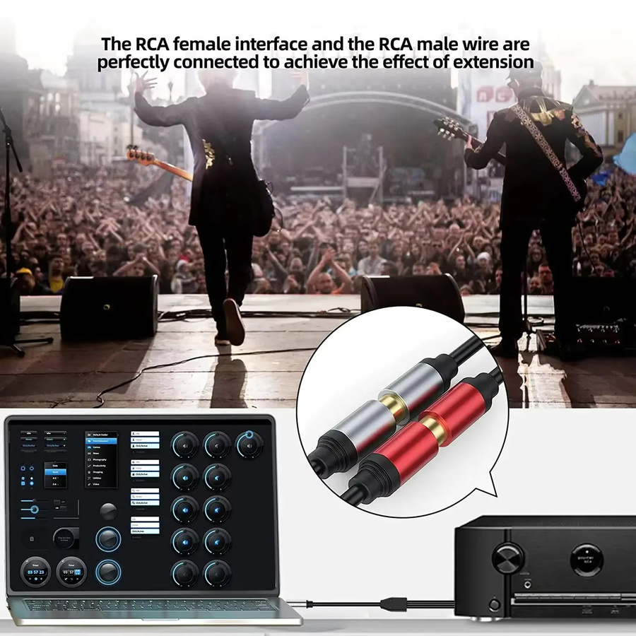 Stereo 3,5mm Klinke auf 2RCA Y-Adapter Audio Kabel für Computer, MP3, Telefon und Lautsprecher - Bild 4