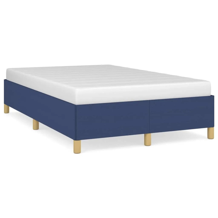 vidaXL Bettgestell aus Stoff in Blau mit gepolstertem Rahmen, B/T/H: 120 x 200 x 35 cm - Bild 2