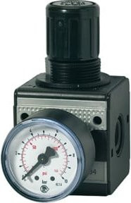 Riegler Druckregler multifix in Schwarz, Anschluss G 1/4, Druckbereich 0,2-6 bar - Bild 1