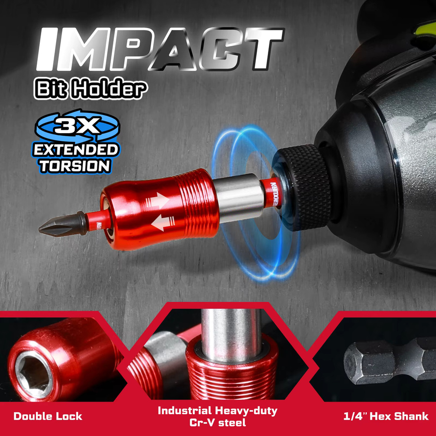 Geinxurn Impact Schraubendreher-Bits Ultimate Set aus S2-Stahl mit magnetischem Halt und Schlagbithalter - Bild 5