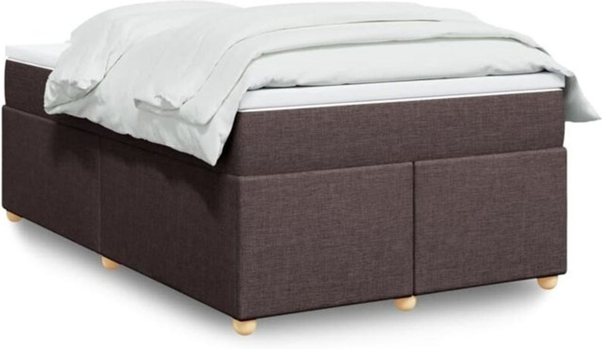 Vidaxl Boxspringbett mit Matratze in Braun aus Stoff, B/T/H: 190 x 120 x 46 cm - Bild 1
