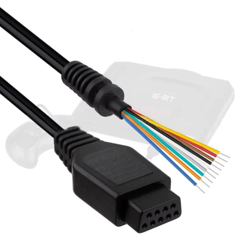 Sega Mega Drive 2 Controller Verlängerungskabel 9-Pin in Schwarz - Bild 2