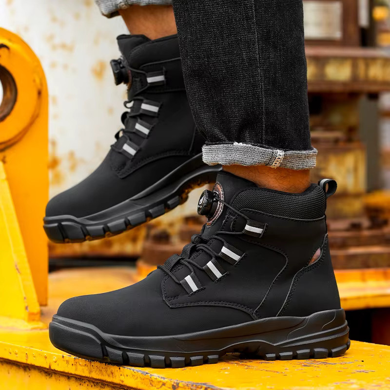 VEIGAR Rutschfeste Arbeitsstiefel aus Leder für Herren mit Stahlkappe und pannensicherem Schutz - Bild 3
