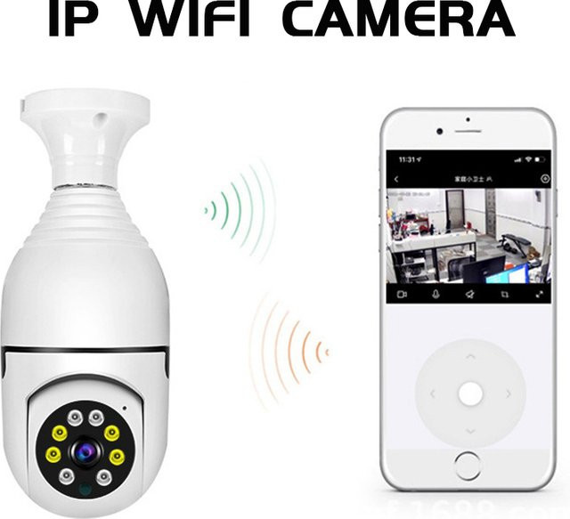 Wasserdichte 1080p IP-Außenkamera mit 360° Schwenkfunktion und Nachtzoom in Weiß - Bild 1