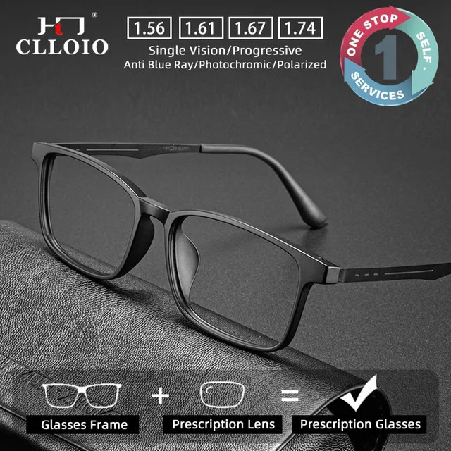 CLLOIO Lesebrille, Vollrand, rechteckig, Unisex, schwarz - Bild 1
