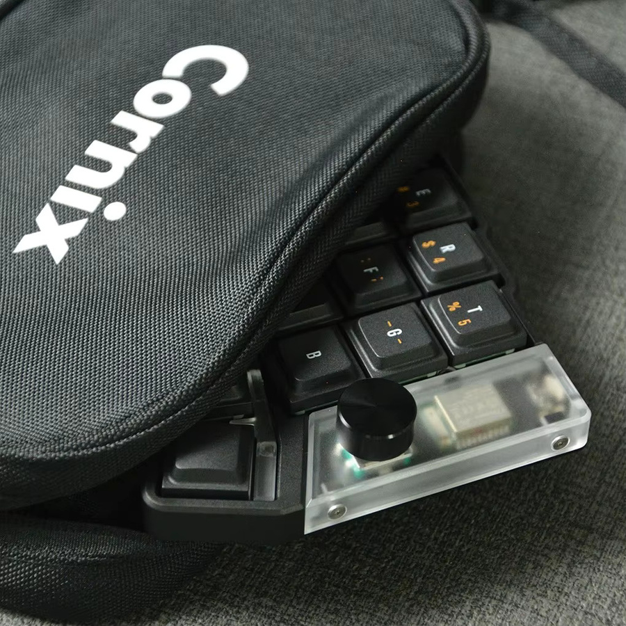 Cornix Tastatur-Aufbewahrungstasche für geteilte Tastaturen, tragbare Staubschutzhülle in Schwarz oder Silber - Bild 2