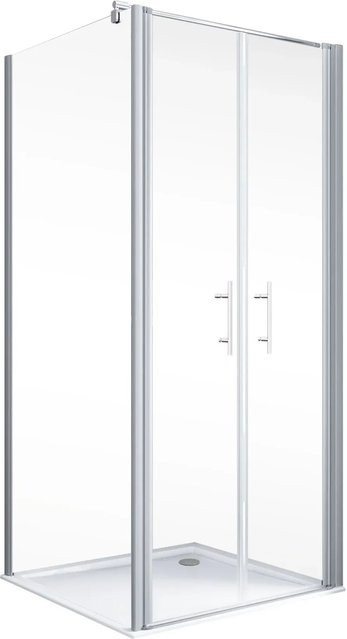 Schulte ExpressPlus Duschkabine AlexaStyle2.0 mit Pendeltür, Alu Natur, Silber, B: 80 cm, H: 192 cm - Bild 1