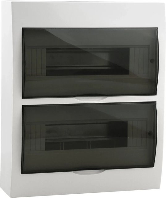 Kanlux Verteiler Sicherungskasten Aufputz DB212S in Weiß und Grau mit 2x12 Modulen - Bild 1