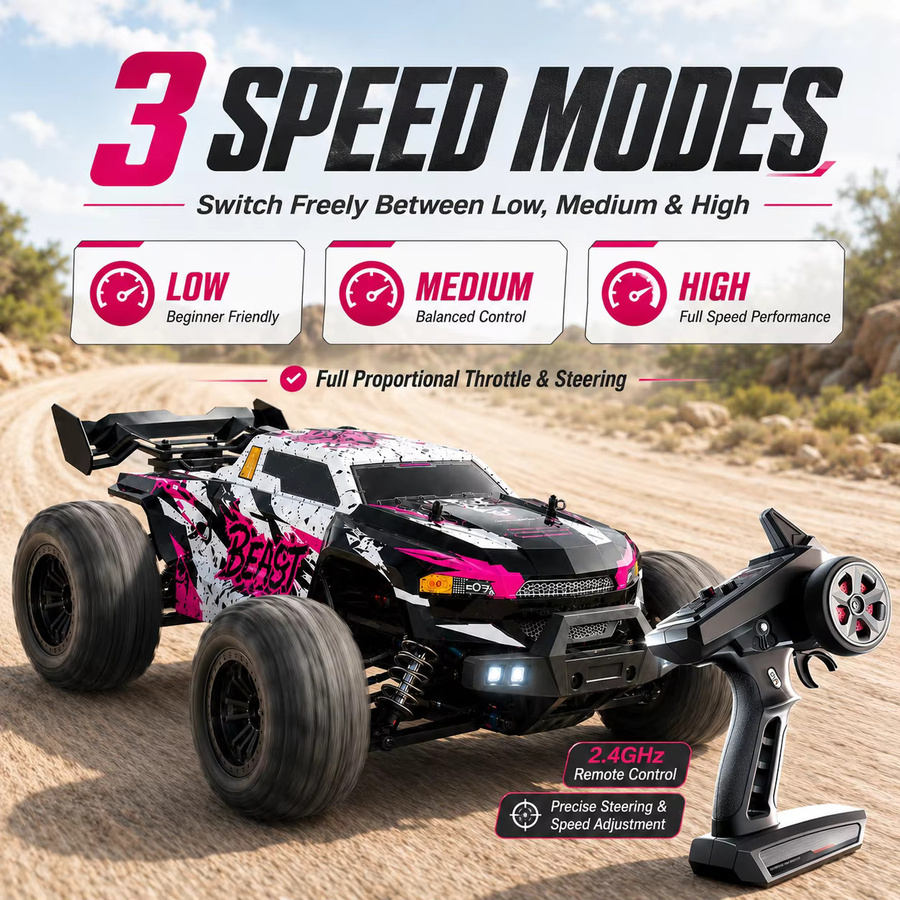 ZNLYRION RC Off-Road Monster Truck, ferngesteuert, mit LED-Scheinwerfern, ab 14 Jahren - Bild 3
