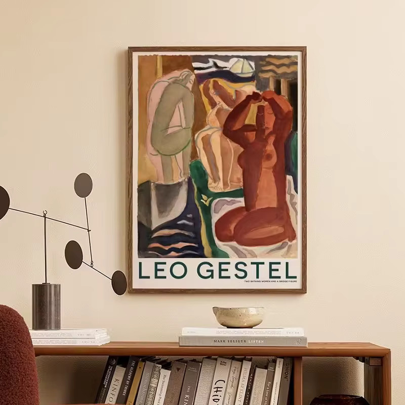 Potdemiel Leinwand-Wandbild Vintage Abstrakte Geometrie in Multicolour - Bild 2