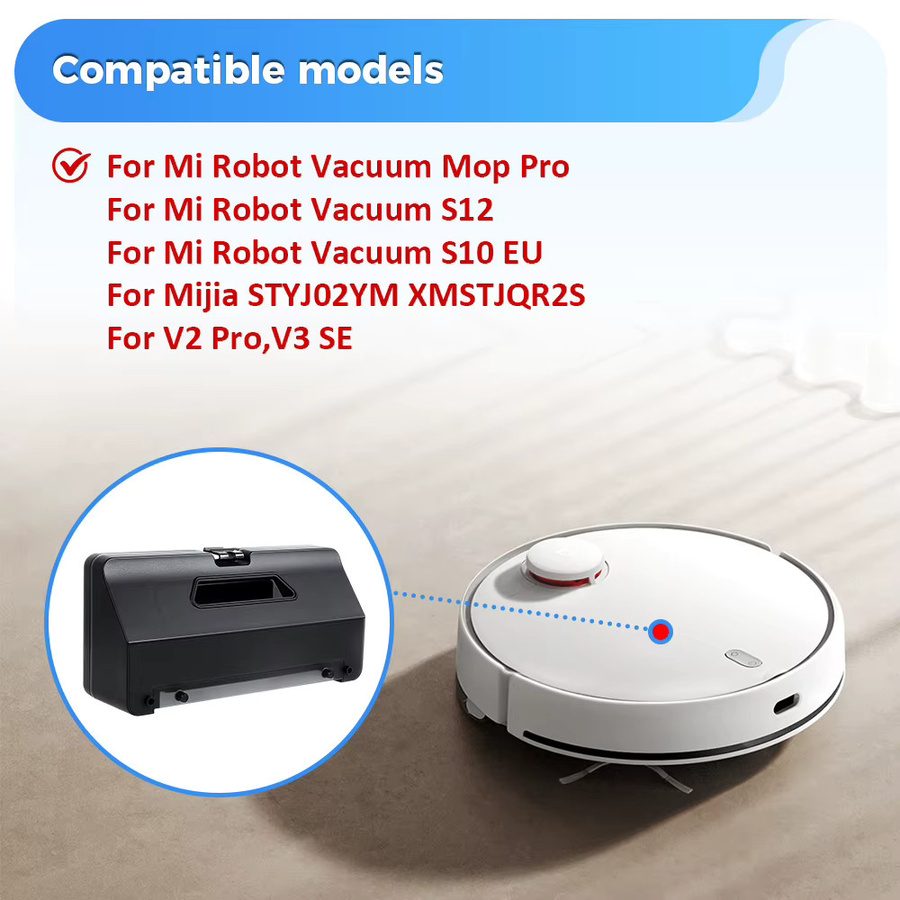 2 in 1 Wassertank und Staubbehälter mit Filterteilen für Xiaomi Mijia Mop Pro, 3C, STYJ02YM, S12, S10 sowie VIOMI V2 und V3 Pro Roboterstaubsauger von WINDNINJA - Bild 4