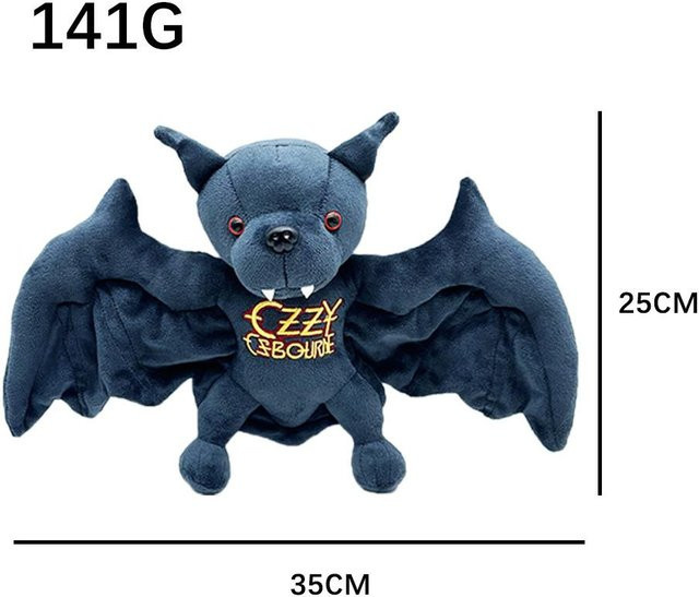 Yiran toy Ozzy Osbourne Fledermaus Plüschtier, 25cm, ab 18 Jahre - Bild 1