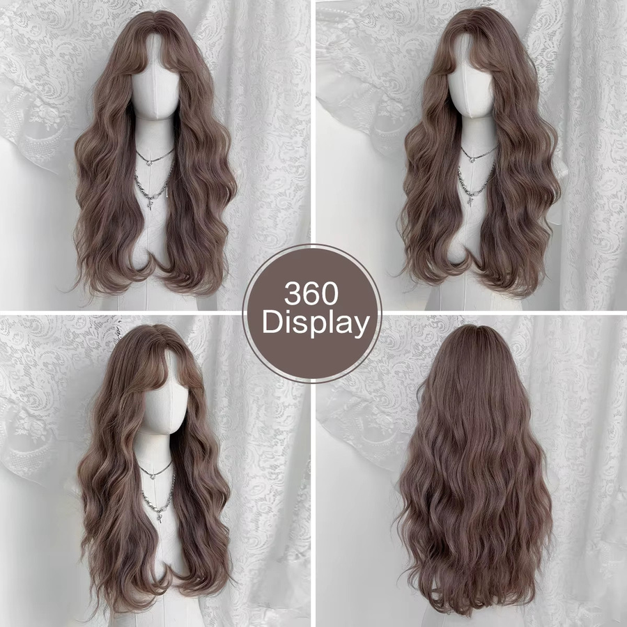 7JHH WIGS Perücke, Lange Wasserwellen, Lila-Braun, Damen - Bild 3