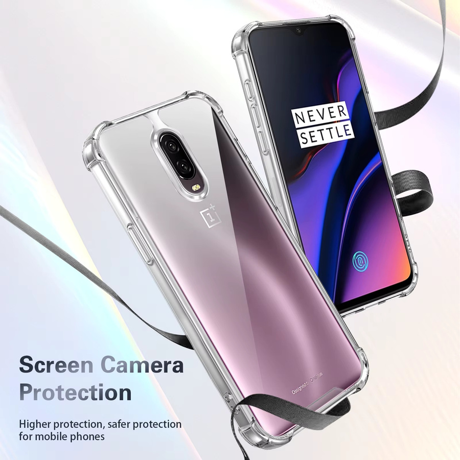 OnePlus 7 Silikon Bumper Handyhülle mit Airbag-Schutz und klarer Rückseite für GM1901, GM1900, GM1905 und GM1903 in Transparent - Bild 2