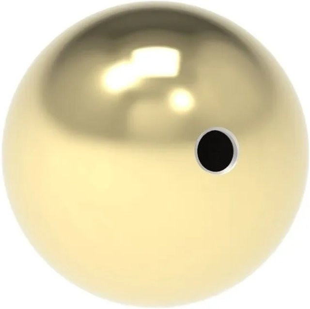 FeNau Messinghohlkugel aus Edelstahl V2A, Messing beschichtet, Farbe Gold/Silber, Durchmesser: 50 mm, M8 Gewinde, für den Außenbereich - Bild 1