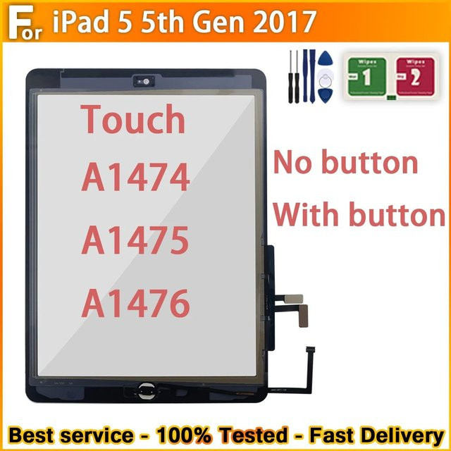 Apple iPad 5. Generation 2017 Ersatz Touchscreen Digitizer in Schwarz für Modelle A1474 A1475 A1476 - Bild 1
