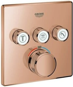 Grohe Fertigset Grohtherm Smartcontrol UP-THM mit 3 Absperrventilen in Warm Sunset Gold, wandmontiert - Bild 1