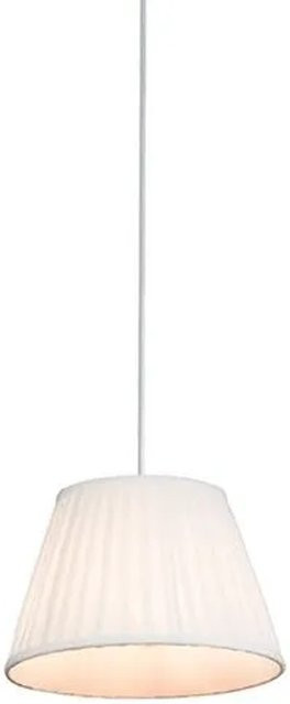 QAZQA Retro Hängelampe in Beige mit Stoff-Plissee, dimmbar, E27, Durchmesser: 25 cm - Bild 1