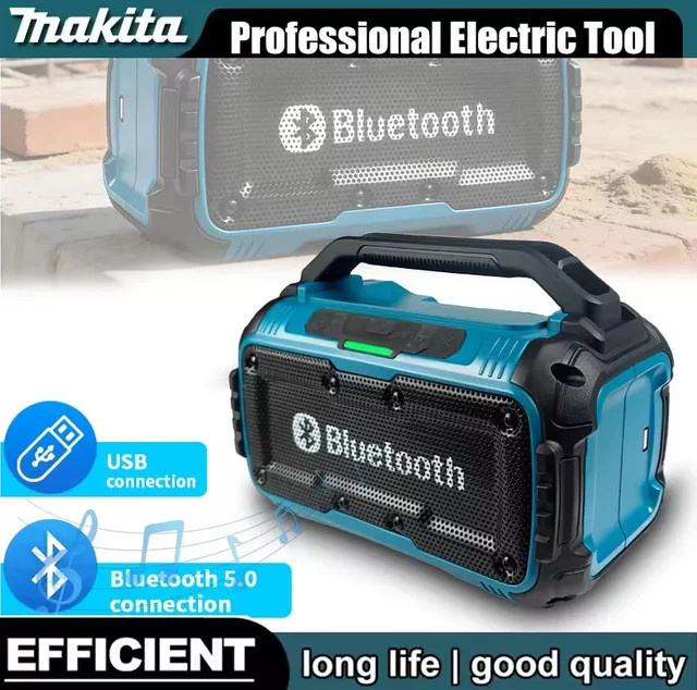 Makita kabelloser Bluetooth-Lautsprecher mit Zweikanal-Subwoofer und 3D-Surround-Sound für 18V-Akkus - Bild 1
