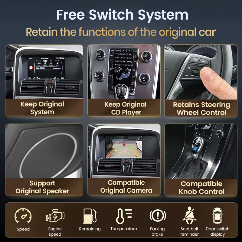 Junsun Wireless Carplay und Android Auto Adapter für Volvo XC60, S60, V40, V60, XC90 mit Airplay und Mirror Link - Bild 5