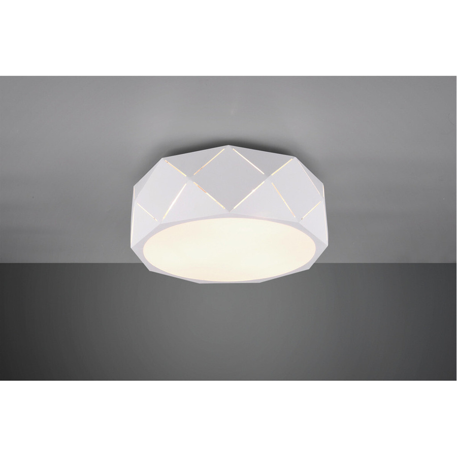 Trio Deckenleuchte Zandor in Weiß aus Metall mit 3 E27 Fassungen, B/T/H: 40 x 40 x 15 cm - Bild 2