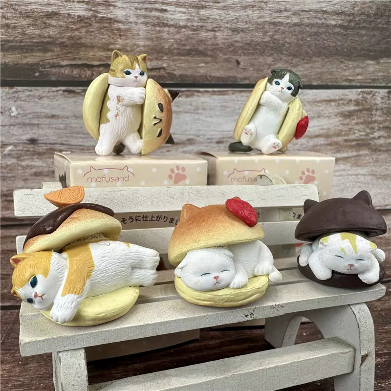 Mofusand Plump Series Blind Box Hamburger Brot Katze Obst Katze Figuren - Bild 2