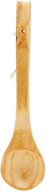 Saunakelle aus Holz mit langem Griff von Shoemst in Orange und Braun - Bild 1